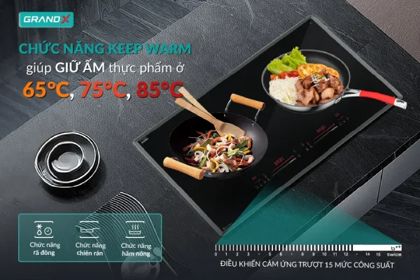 Bếp từ 2 vùng nấu GrandX GX IH788Lux Serial 7