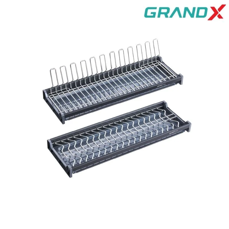 Giá chén bát cố định 900mm Inox 304 nan Oval GrandX XF.90M