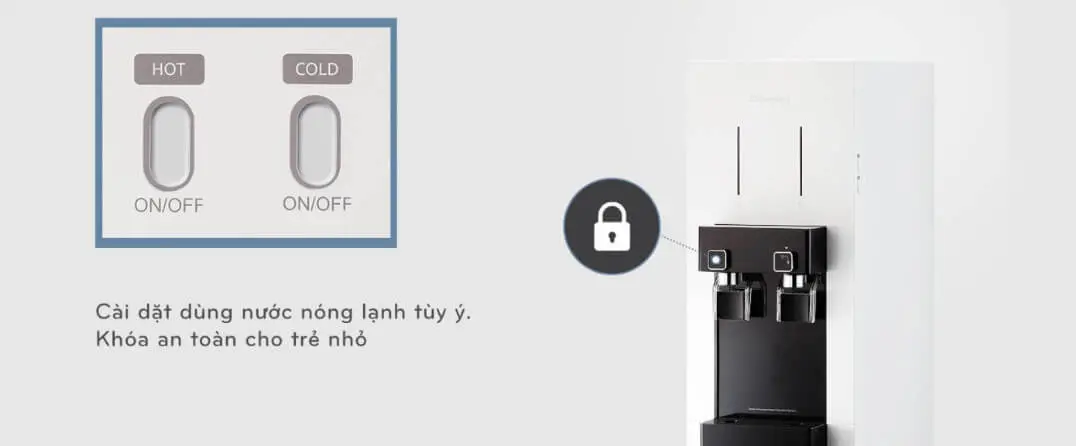 (Gói Thuê) Máy lọc nước nóng lạnh Coway Harry CHP-590R – Tủ đứng