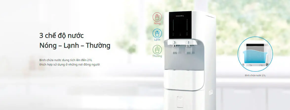 (Gói Thuê)Máy lọc nước nóng lạnh Coway Core CHP-671R – Tủ đứng