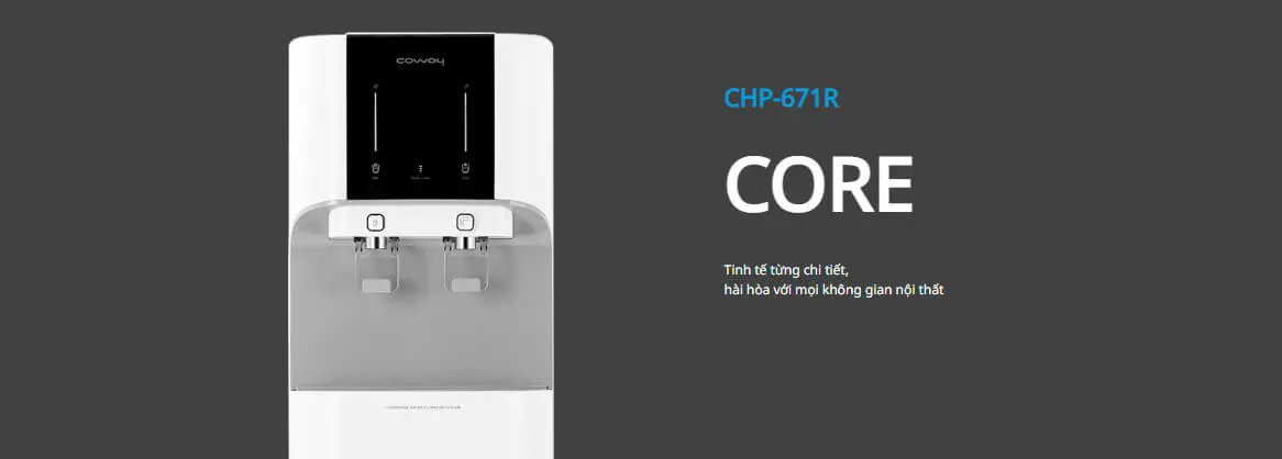 (Gói Thuê)Máy lọc nước nóng lạnh Coway Core CHP-671R – Tủ đứng