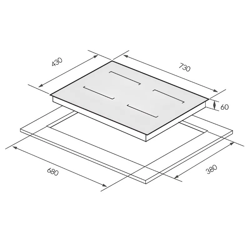 Bếp từ 2 vùng nấu GX IP689SE Series 6 2 Bếp từ 2 vùng nấu GX IP689SE Series 6